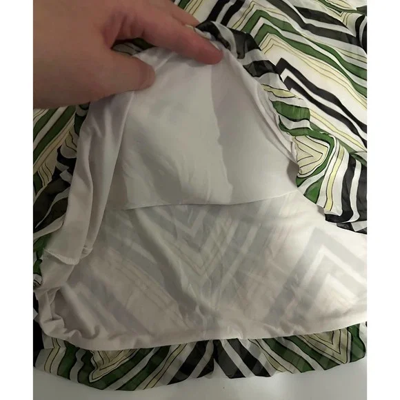 Women Alfani XL abstract floral green sheer cami 2-layered kimono sleeve - Picture 5 of 10